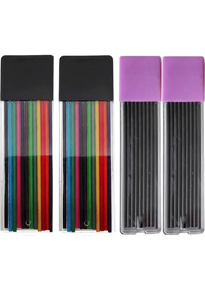 Kurşun Kalem Seti A Kawaii 2.0mm Kalın Mekanik Kurşun Kalem Seti 2b Otomatik Kalemler Çizim Yazma Araçları Için Kurşun Kalem ile Kırtasiye Seti (Yurt Dışından)
