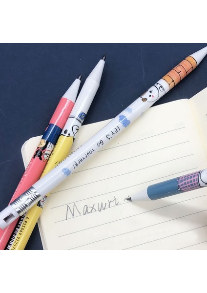 Kurşun Kalem Seti A Kawaii 2.0mm Kalın Mekanik Kurşun Kalem Seti 2b Otomatik Kalemler Çizim Yazma Araçları Için Kurşun Kalem ile Kırtasiye Seti (Yurt Dışından)
