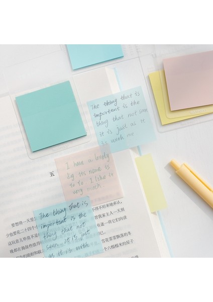 Skyblue 50 Sayfa Kendinden Yapışkanlı Şeffaf Su Geçirmez Pastel Renk Bloknot Hatırlatmalar Dekorasyon Okul Kırtasiye (Yurt Dışından) modelleri