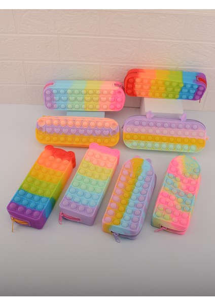 Küçük Pop Onun Kalem Kutusu Estojo Escolar Okul Malzemeleri Antistres Kalem Kutusu Kawaii Silikon Kırtasiye Trousse Scolaire Kalem Kutusu (Yurt Dışından) modelleri