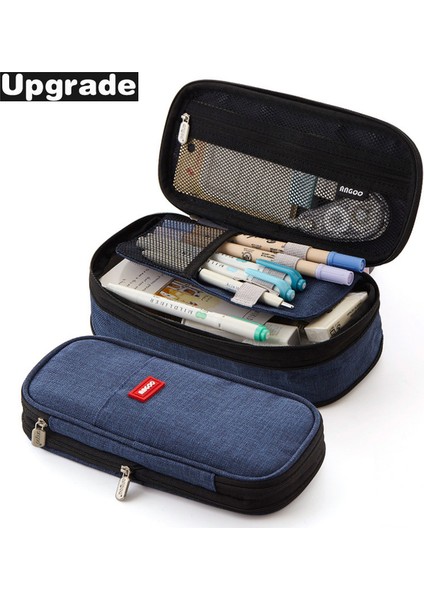 Yükseltme 497 Mavi Kawaii Kalem Kutusu Macaron Renk Tuval Streç Çift Katmanlı Büyük Kapasiteli Kalem Kutusu Sevimli Kalem Kutusu Çocuklar Okul Kırtasiye (Yurt Dışından) fiyatları