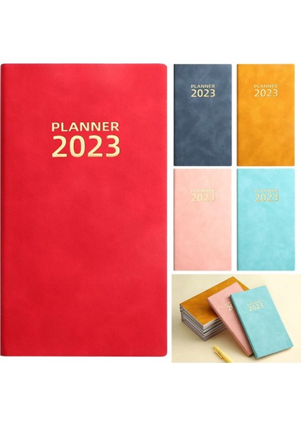 Pembe 2023 Günlüğü Planlayıcısı Dizüstü A6 Boyutu 365 Gün Takvim Programlama Kitabı Pu Bloknotlar Yaratıcı Planlayıcı Hatırlatma Masaüstü Tarih Kırtasiye (Yurt Dışından)