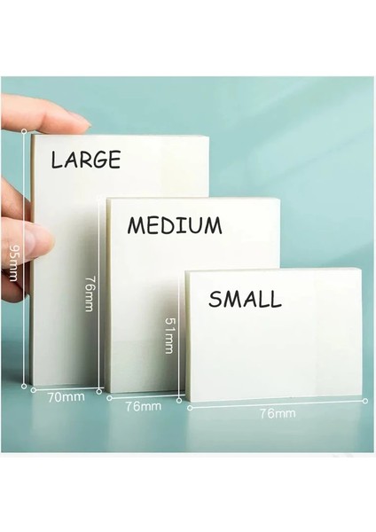 75X50MM 50 Sayfa Su Geçirmez Pet Şeffaf Yapışkan Notlar Bloknot Çıkartmalar Günlük Yapılacaklar Listesi Not Kağıdı Öğrenci Ofis Kırtasiye (Yurt Dışından)
