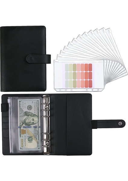 12 Adet A6 Yeni A5 A6 Bütçe Bağlayıcı Planlayıcısı 12 Parça Nakit Zarflar, 12 Pcs A6 Bağlayıcı Cepli Renkli Pu Deri Defter Bağlayıcı (Yurt Dışından) indirimleri