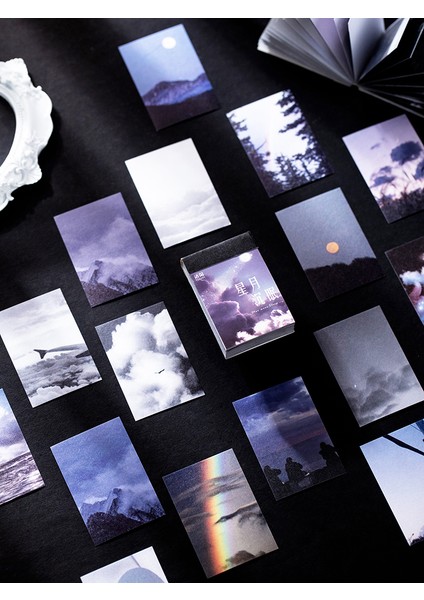 F 50 Adet Ins Stil Estetik Gökyüzü Manzara Mini Kitaplar Deco Kırtasiye Mermi Günlüğü Çıkartmaları Not Defteri Zanaat Yapışkan Notlar (Yurt Dışından) fırsatları