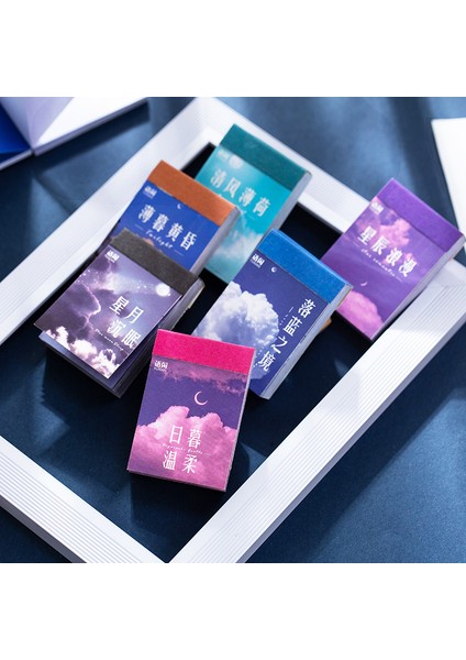 F 50 Adet Ins Stil Estetik Gökyüzü Manzara Mini Kitaplar Deco Kırtasiye Mermi Günlüğü Çıkartmaları Not Defteri Zanaat Yapışkan Notlar (Yurt Dışından) indirimleri