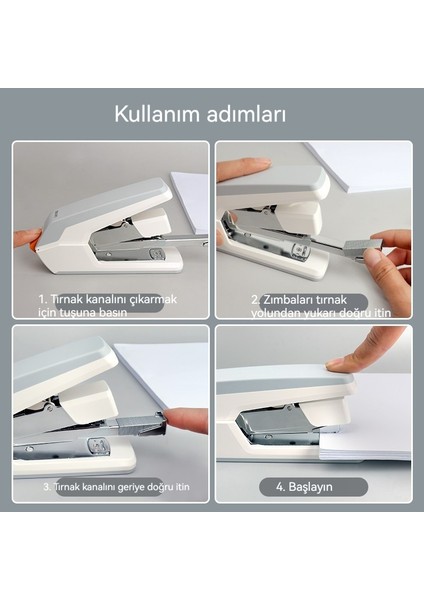 Öğrenci Ofisi Büyük, Ağır Hizmet Tipi, Emek Tasarrufu Sağlayan Zımba Seti (Yurt Dışından)