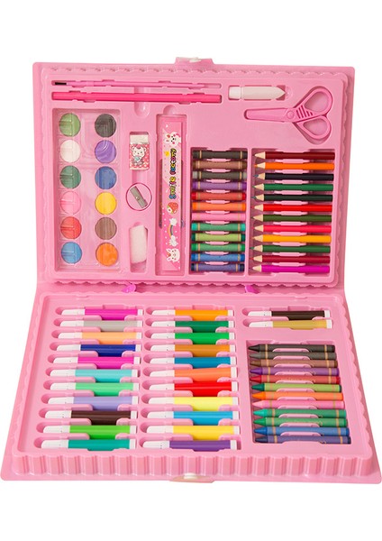 Çok Fonksiyonlu 86 Parça Set Çocuk Boyama ve Kırtasiye Seti (Yurt Dışından)