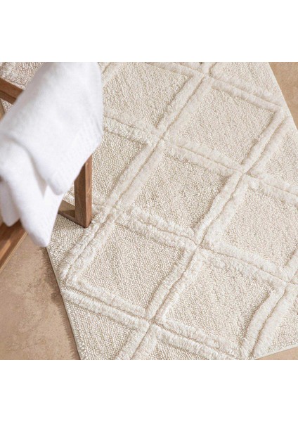 Dalia Banyo Paspası 70 x 130 cm Ekru