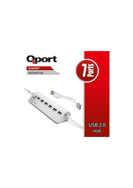 Q-UC207 7 Port Metal USB Çoklayıcı