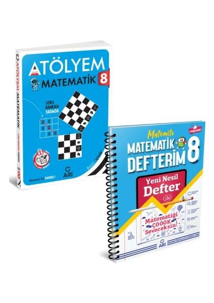 Arı Yayıncılık Yayınları 8 Sınıf Matematik Atölyem Akıllı Defter Seti 2 Kitap1