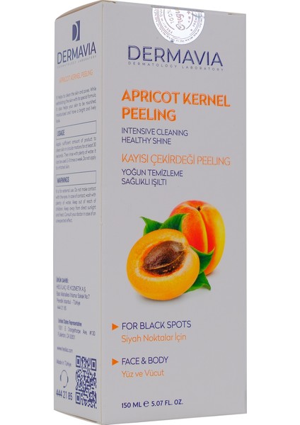 Siyah Noktalar Için Yüz & Vücut Kayısı Çekirdiği Peeling Yoğun Temizleme 150 ml