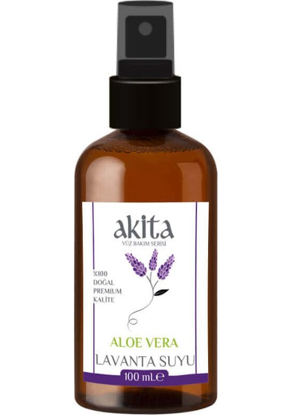 % 100 Doğal Aloe Vera Lavanta Suyu Cam Şişe 100 ml