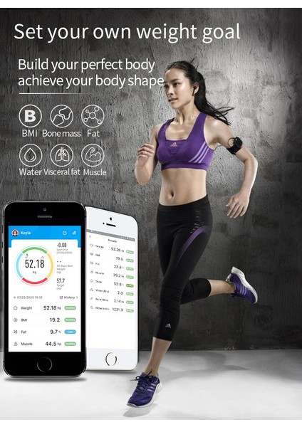 Akıllı Bluetooth Home Electronic Body Fat Scale App (Yurt Dışından)