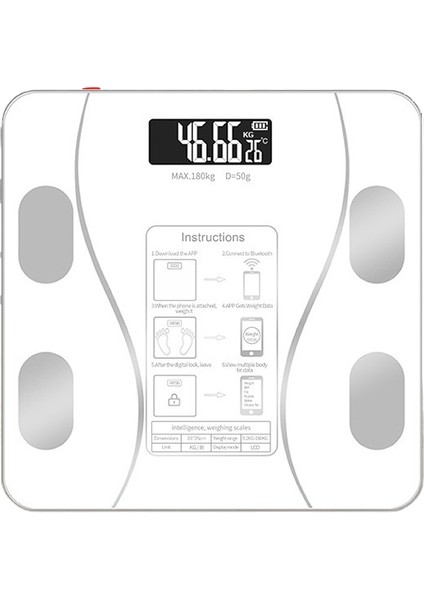 Akıllı Bluetooth Home Electronic Body Fat Scale App (Yurt Dışından)
