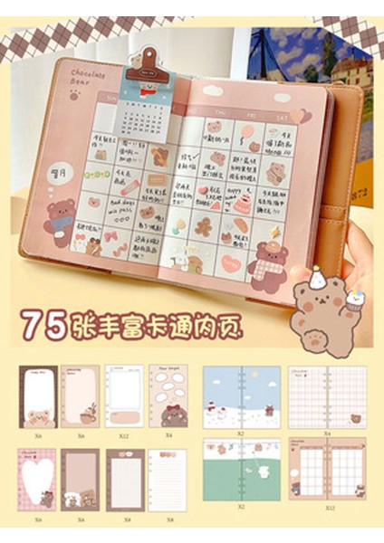 1 Takım No2 Türük Yeni Varış Süper Sevimli Rabbitbear Binder Günlük Defteri Bullet Günlüğü Gündem Planlayıcısı Hediye Seti Kawaii Okul Kırtasiye (Yurt Dışından) fırsatları