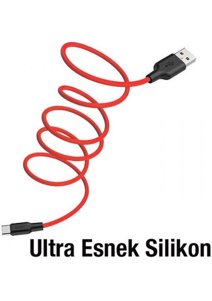 Hc Seri Super Şarj 1mt 3A USB To Type-C Şarj Kablo ve Veri Aktarım Kablosu Type-C Ultra Hızlı Data ve Şarj Kablosu