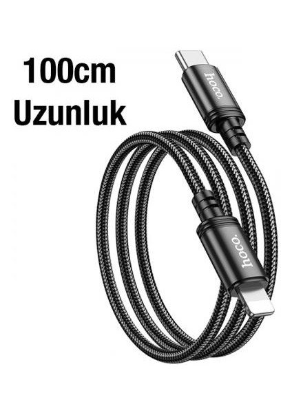 Hc Seri 1mt 20W Type-C To Lightning Şarj Kablosu Veri Kablosu Hızlı Şarj ve Data Kablosu Kopmaz