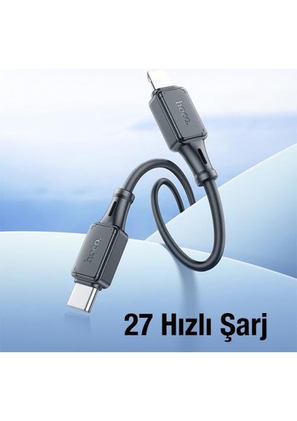 Hc Seri 1mt Turbo Şarj 27W Type-C To iPhone Şarj Kablosu iPhone 11 12 13 14 Pro Max Şarj Data Kablosu