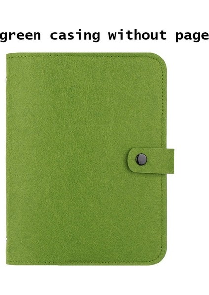 Yeşil A5 Yeni A5 A6 Keçe Kabuk Defter Bezi Kumaş Defter Halka Bağlayıcı Günlüğü Defter Kağıdı Tutucu Taşınabilir Günlüğü Kırtasiye Hediye (Yurt Dışından)