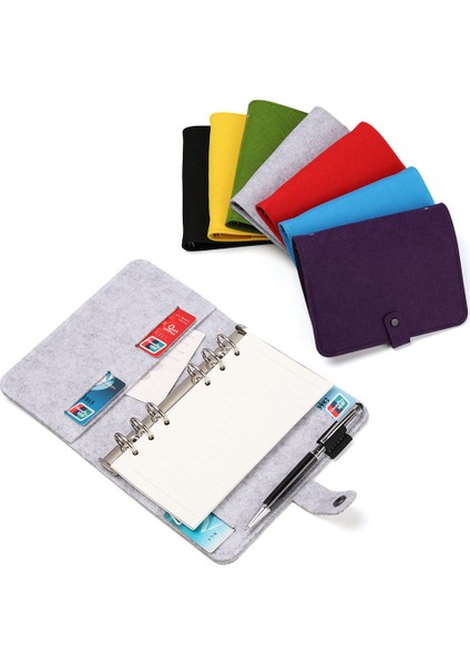 Yeşil A5 Yeni A5 A6 Keçe Kabuk Defter Bezi Kumaş Defter Halka Bağlayıcı Günlüğü Defter Kağıdı Tutucu Taşınabilir Günlüğü Kırtasiye Hediye (Yurt Dışından) modelleri