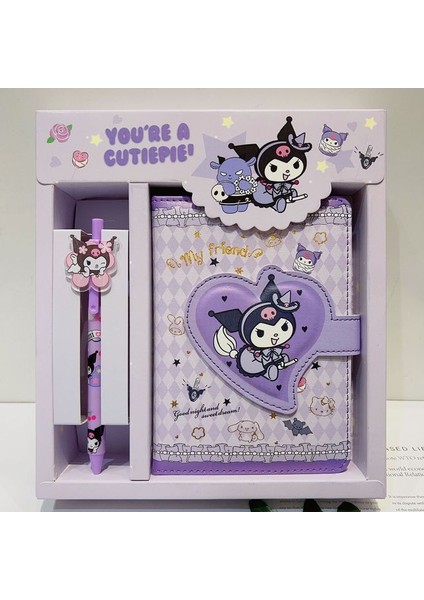 Kuromi Sanrio Pu Defter Seti Kawaii Kuromi Cinnamoroll My Melody Karikatür Günlük Haftalık Planlayıcı Gündem Kırtasiye Ofis Okul Malzemeleri (Yurt Dışından)