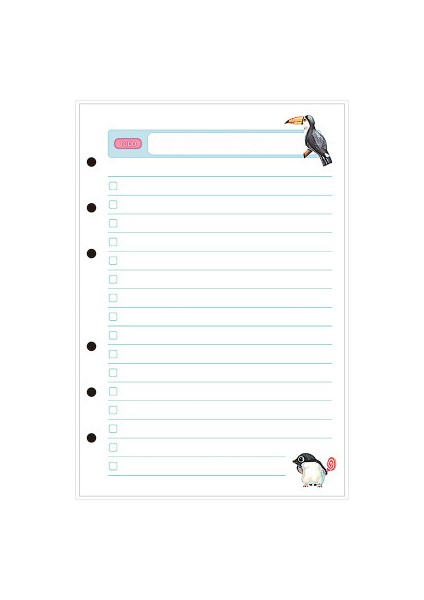 Todo A6 45 Yaprak Kawaii A5 A6 A7 Gevşek Yaprak Defter Kağıdı Dolum Spiral Ciltleyici Dizin Iç Sayfalar Aylık Haftalık Günlük Planlayıcı Gündem (Yurt Dışından)