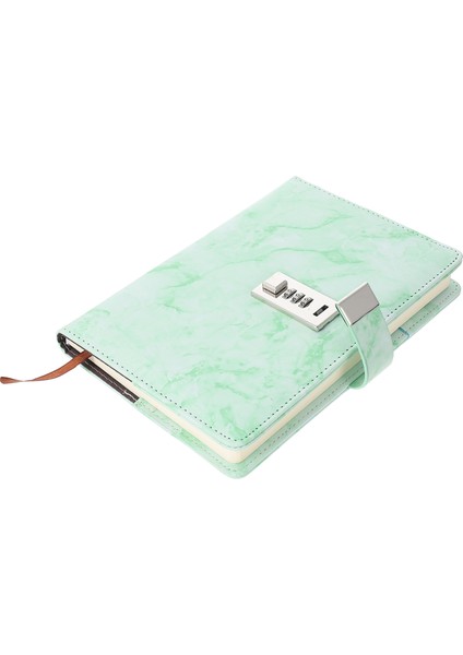 Mavi Günlük Kilitli Defter Çizgili Kraft Kağıt Gizli Günlüğü Taşınabilir Ofis Eski Moda Şifre (Yurt Dışından)
