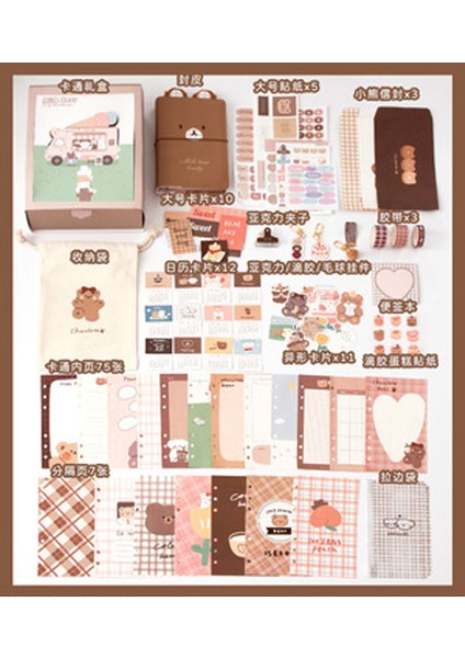 1 Takım No1 Türük Yeni Varış Süper Sevimli Rabbitbear Binder Günlük Defteri Bullet Günlüğü Gündem Planlayıcısı Hediye Seti Kawaii Okul Kırtasiye (Yurt Dışından) modelleri