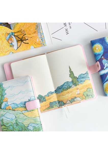 B Diğer Gündem Gogh Illüstrasyon Sevimli Defter 208 Günlük Günlük Bay Öğrenci Van Rengi Kişiselleştirilmiş Planlayıcı Sayfası Not Defteri Sayfası (Yurt Dışından) modelleri