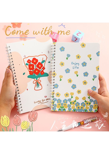 Mavi Gül Rastgele 1 Kitap A5 Boyutu Bobin Astarlı Defterler Kawaii Kapak 2 Rastgele Sevimli Kitaplar Öğrenciler Için Kawaii Kore Kırtasiye Okul Malzemeleri (Yurt Dışından) modelleri