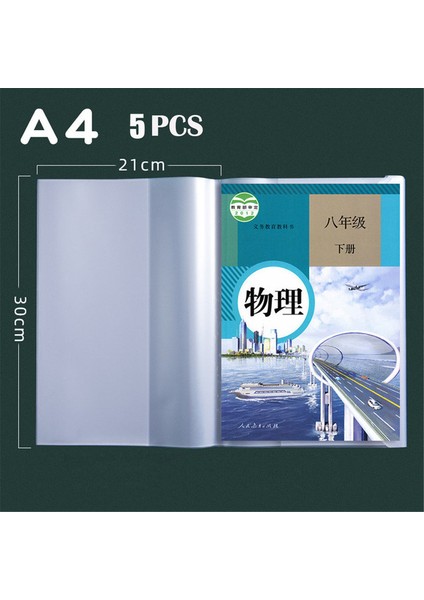 A4 5 Adet 5 Sayfa A4 A5 B5 Ders Kitabı Defter Kapakları Kitap Kapağı Su Geçirmez Planlamacılar Kitap Kutusu Öğrenciler Sarma Filmleri Koruyucu Kırtasiye (Yurt Dışından)