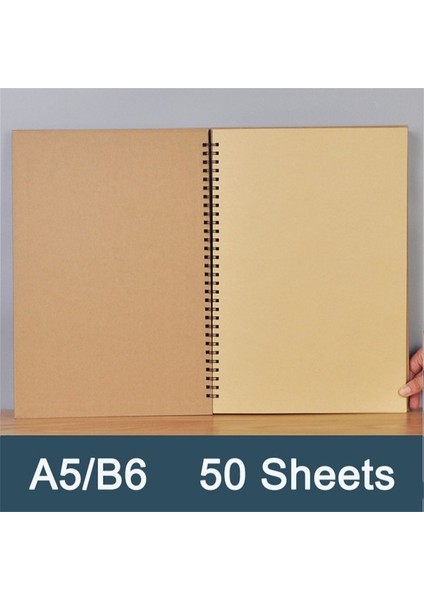 Khakicover Khakipage A5/b6 Kalın Retro Kraft Boş Eskiz Defteri Günlüğü Çizim Boyama Sevimli Kedi Defter Kağıdı Eskiz Defteri Hediyeler Ofis Okul Malzemeleri (Yurt Dışından)