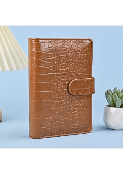 Kahverengi A7 A5 A6 A7 Timsah Rengi 6 Telli Pu Klipsli Defter Deri Gevşek Yaprak Defter Kapağı Defterler Dergisi Kırtasiye (Yurt Dışından)