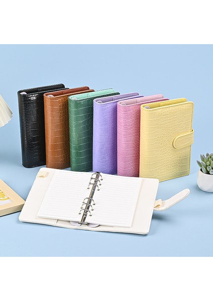Kahverengi A7 A5 A6 A7 Timsah Rengi 6 Telli Pu Klipsli Defter Deri Gevşek Yaprak Defter Kapağı Defterler Dergisi Kırtasiye (Yurt Dışından)