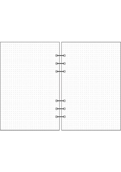 Noktalar A6 Toplam 45 Sayfa A5 A6 Gevşek Yaprak Defter Dolum Spiral Ciltleyici Planlayıcı Iç Sayfa Iç Kağıt Süt Ürünleri Haftalık Aylık Plan Yapılacaklar Çizgisi Nokta Izgarası (Yurt Dışından)