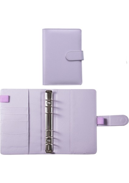 Mor Kapak A6 A6 Bağlayıcı Bütçe Planlayıcısı Defter Kapakları Klasör A6 Boyutu 6 Delikli Bağlayıcı Cepler Plastik Bağlayıcı Fermuar Para Tasarruf Zarfı (Yurt Dışından)