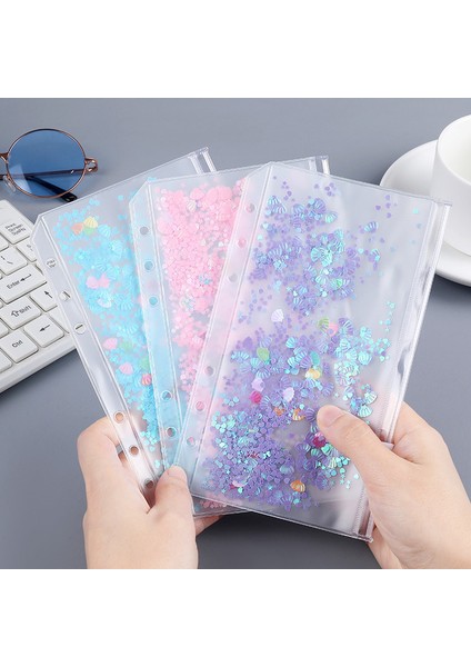 A6 Pembe A5 A6 Glitter Pul Bağlayıcı Iç Cep Sevimli 6 Delik Gevşek Yaprak Fermuarlı Çanta Kawaii Dizüstü Dergisi Planlayıcısı Iç Depolama Kılıfı (Yurt Dışından) indirimleri