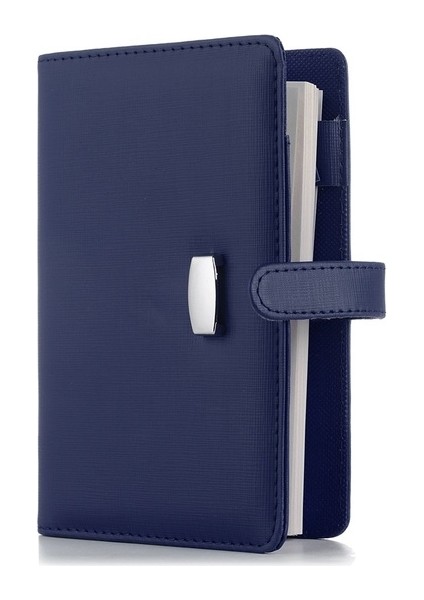 Mavi A6 A6 A7 6 Halka Bağlayıcı Pu Klipsli Defter Deri Gevşek Yaprak Defter Kapağı Gündem Planlayıcısı Organizatör Okul Ofis Kırtasiye (Yurt Dışından)