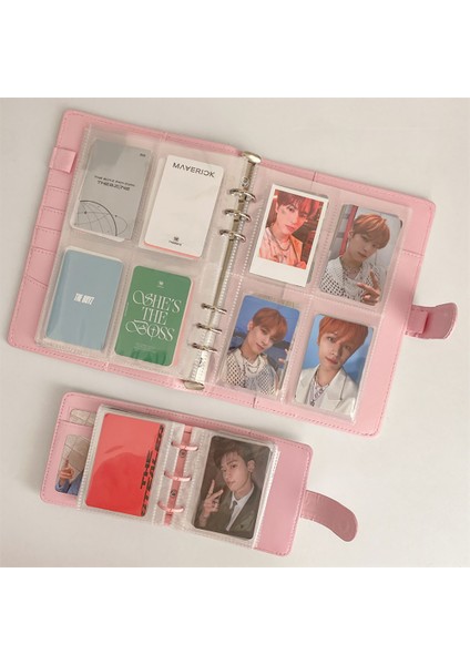 A7-2 Cep Şeker Renk A5/a7 Pu Deri Bağlayıcı Fotoğraf Kartları Kapak Sevimli Kpop Gevşek Yaprak Toplama Kitap Fotoğraf Kartları Albümü Depolama Kitap Kırtasiye (Yurt Dışından) fırsatları