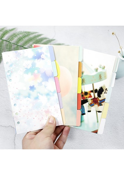 Atlıkarınca A5 A5 A6 Suluboya Ayırıcı Kağıt Dizin Sayfa Sınıflandırma Ayırıcı Sayfa 6 Delikli Defter Gevşek Yaprak Kitap Bölme Aksesuarları (Yurt Dışından)