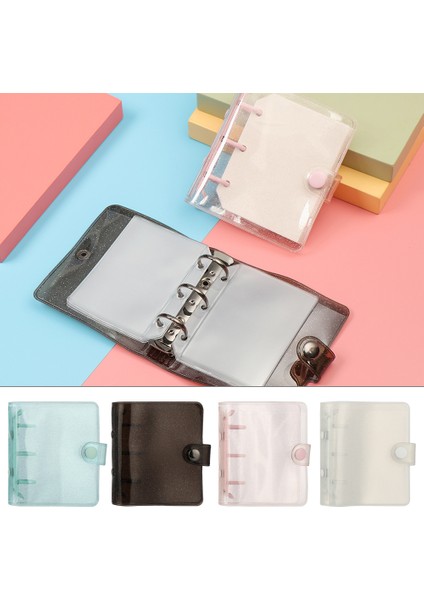 A-Beyaz Mini 3 Delik Gevşek Yaprak Bağlayıcı Defter Kapağı Pvc Taşınabilir Bloknot Dosya Klasörü Yaratıcı Cep Günlüğü Ofis Kırtasiye Malzemeleri (Yurt Dışından) fiyatları