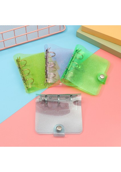 A-Beyaz Mini 3 Delik Gevşek Yaprak Bağlayıcı Defter Kapağı Pvc Taşınabilir Bloknot Dosya Klasörü Yaratıcı Cep Günlüğü Ofis Kırtasiye Malzemeleri (Yurt Dışından) indirimleri