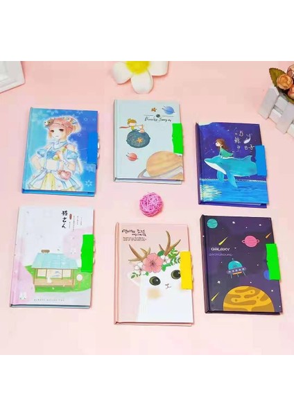 Bayan 1 Adet Rastgele Kawaii Çocuk Yaratıcı Sert Kopya Kitap Şifre Dizüstü Öğrenci Günlüğü Kilitli Dizüstü Ofis Okul Malzemeleri Rastgele Renk (Yurt Dışından) indirimleri