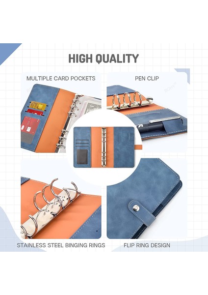 6 Cep A6 A6 Bağlayıcı Bütçe 6 Delikli Bağlayıcı Cepler Plastik Bağlayıcı Fermuar Planlayıcısı Defter Kapakları Klasör A6 Boyutu Para Tasarruf Zarfı (Yurt Dışından) fiyatları