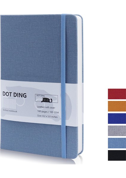 Turuncu A5 A5 Bez Kapak Noktalı Defter Dergisi 100 Gsm Fildişi Beyaz Kağıt Günlüğü Ofisokul Not Defteri Malzemeleri Kırtasiye (Yurt Dışından)