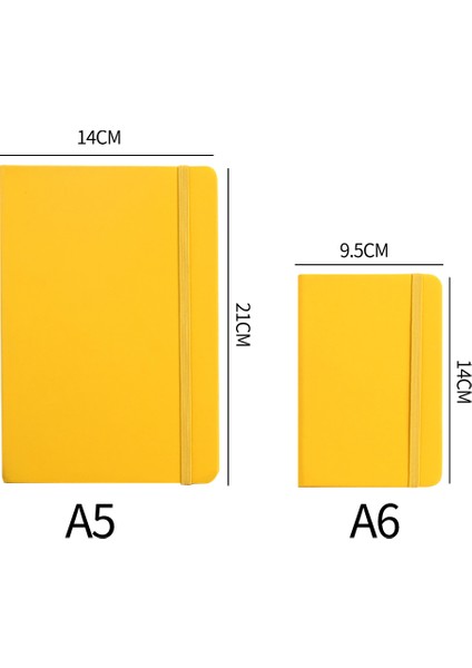 Turuncu 21X14 A5 Bullet Defter Dergisi Kırtasiye Malzemeleri Retro Elastik Bandaj Ciltli Düz Renk Mürekkep Geçirmez Kalın Kağıt Günlüğü Ofis (Yurt Dışından) indirimleri