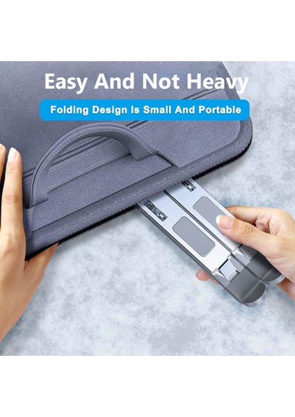 Gümüş Ayarlanabilir Taşınabilir Laptop Standı Alüminyum Macbook Tablet Için Dizüstü Standı Masa Soğutma Pedi Katlanabilir Dizüstü Bilgisayar Tutucu (Yurt Dışından) fırsatları