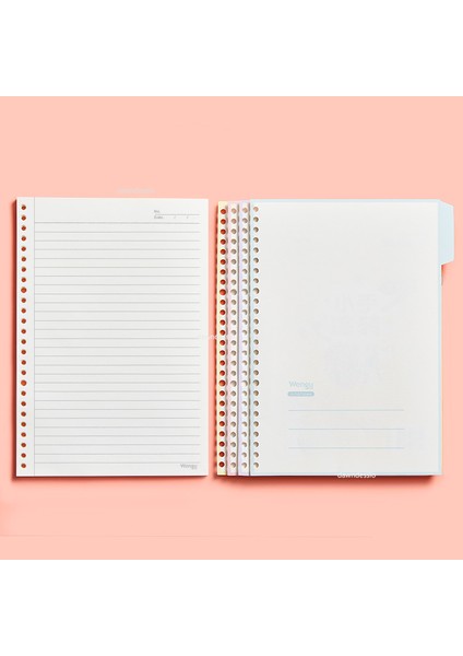 B5 Mavi B5 A4 A5 Yüksek Kaliteli Ciltli Defter Gevşek Yaprak Spiral Defter Kağıt Günlüğü Çıkarılabilir Basit Kalınlaşmış Bobin Kabuk Defter (Yurt Dışından)