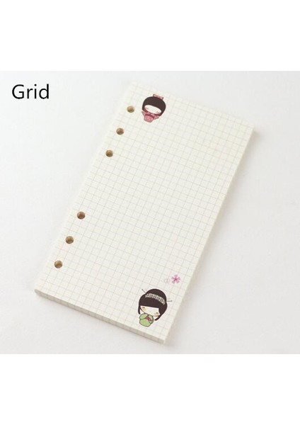 Izgara A5 45 Sayfa Kawaii A5 A6 Gevşek Yaprak Defter Kağıdı Dolum Spiral Ciltleyici Dizin Iç Sayfalar Aylık Haftalık Günlük Planlayıcı Gündem (Yurt Dışından)